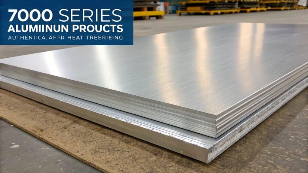 An image depicting a high-strength component, perhaps from an aircraft or a sports car, that visibly benefits from the extreme strength of a heat-treated 7000 series aluminum alloy.